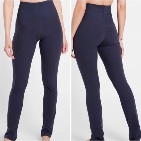 Athleta Pants - NEW ATHLETA Rib Skinny Leg Pant Leggings Navy